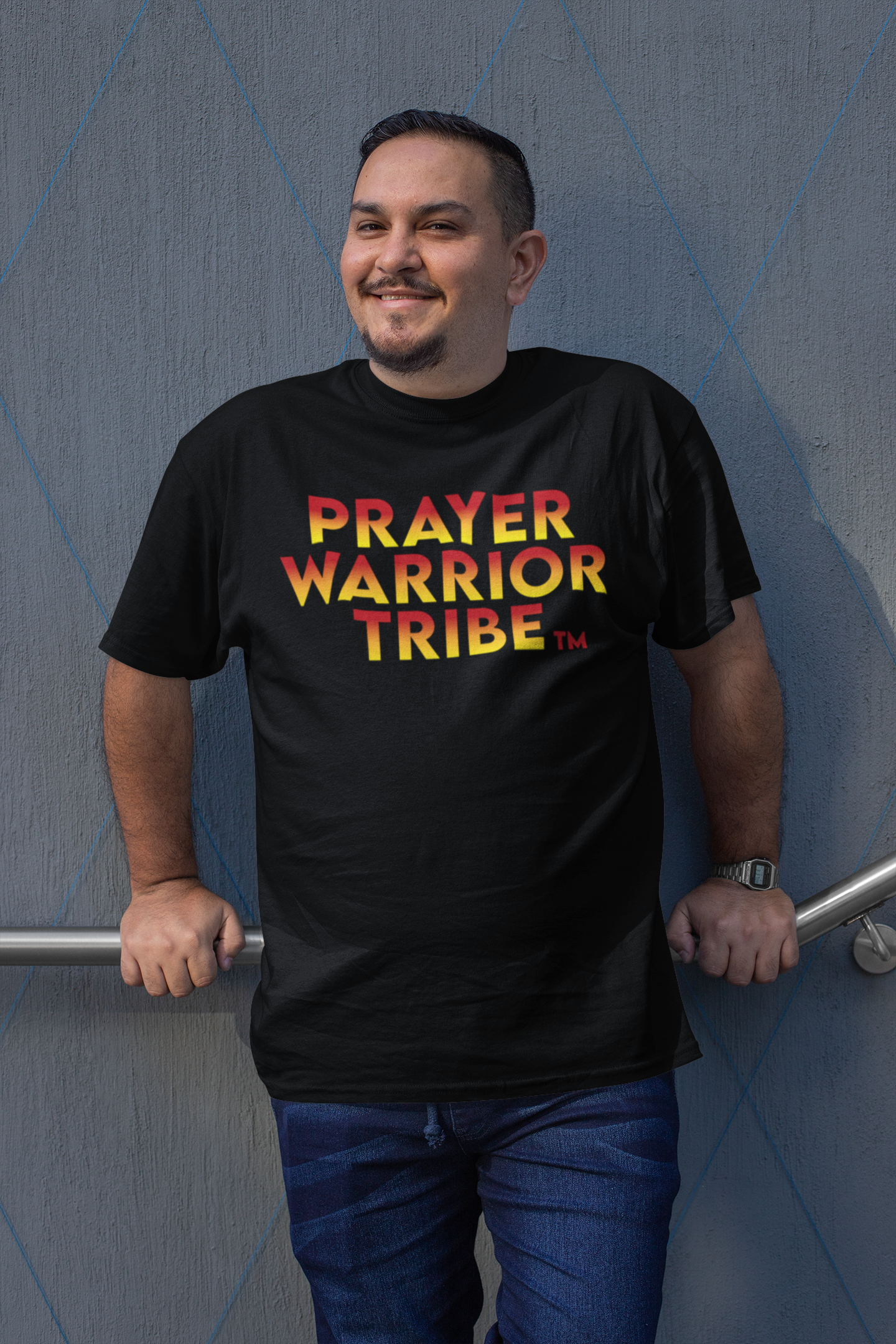 Men Short Sleeve Tshirt Classic Prayer Warrior Tribe